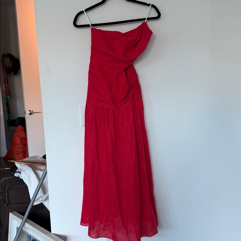 Zimmerman Red Strapless Dress